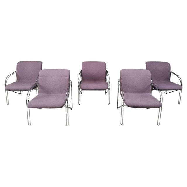 Danish Armchairs by Alfred Hofmann for Gispen/Labofa, 1970s, Set of 5 For Sale - Image 12 of 12