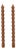 Bamboo Taper Candles in Vanilla Caramel - A Pair For Sale