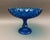Westmoreland Blue Sawtooth Diamond Point Glass Large Footed Pedestal Compote Bowl Measures approximately 11 1/4" diameter,...