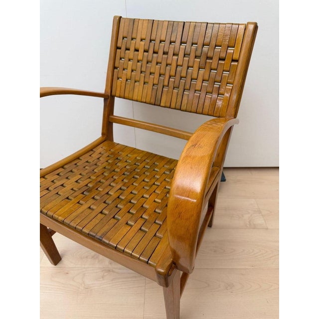 Wood Gelenka Armchairs in Solid Beech Wood, Germany, 1950, Set of 2 For Sale - Image 7 of 18