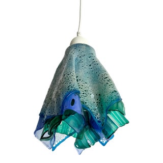 Hand Made Blown Glass Pendant Lamp For Sale