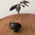 Brutalist Vintage Copper and Brass Palm Tree Sculpture Mounted on Lava Rock Base For Sale - Image 3 of 12