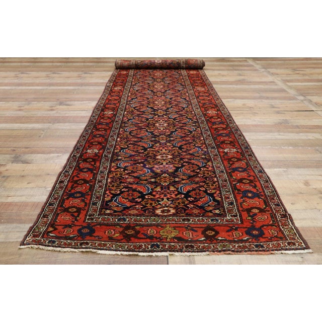 Antique Persian Malayer Runner, 03'05 X 16'06 For Sale - Image 9 of 11
