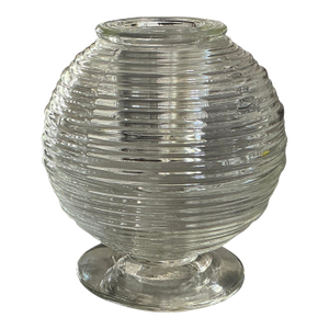 Vintage Art Deco Glass "Beehive" Bud Vase – 2-Piece Set