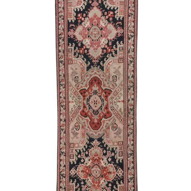 Neoclassical Style Caucasian Style Runner, Extra-Long Hallway Carpet For Sale - Image 4 of 12