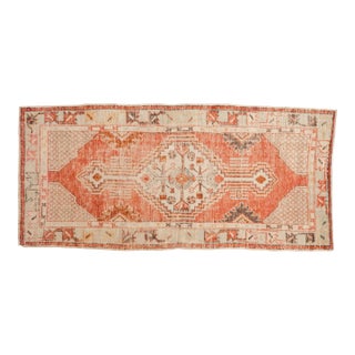 Vintage Distressed Oushak Rug Runner - 2'5" x 5'5" For Sale