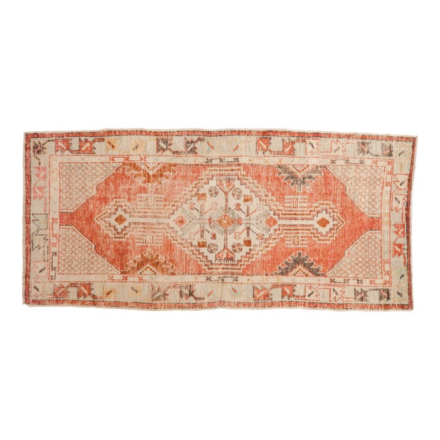 Vintage Distressed Oushak Rug Runner - 2'5" x 5'5" For Sale