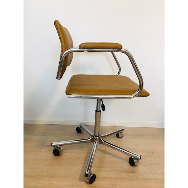 Vintage Mustard Office Desk Chair by Kovona, 1970s For Sale - Image 4 of 11
