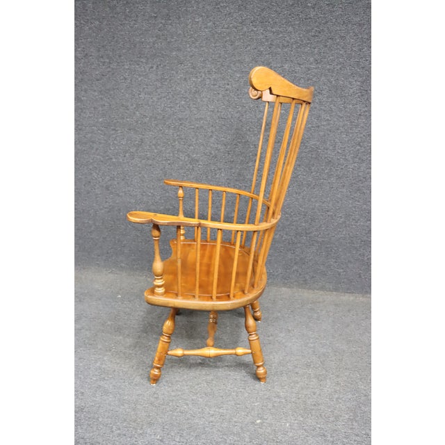 Brown L. & j.g. Stickley Windsor Cherry Armchair For Sale - Image 8 of 8