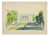 Pierre Segogne, Palace in the Park, Ink and Watercolor, Early 20th Century For Sale