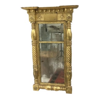 1820 Vintage American Empire Gilt Pier Mirror For Sale