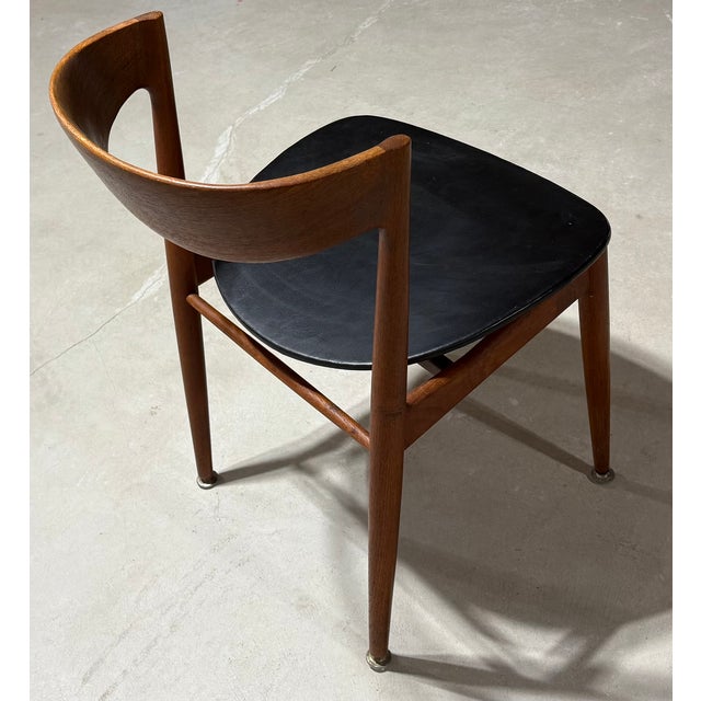1960s 1960s Teak and Leather Dining Chairs by Bramin - Set of 3 For Sale - Image 5 of 8