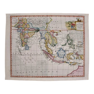 The East Indies: An Original 18th Century Hand-Colored Map by E. Bowen, 1744 For Sale