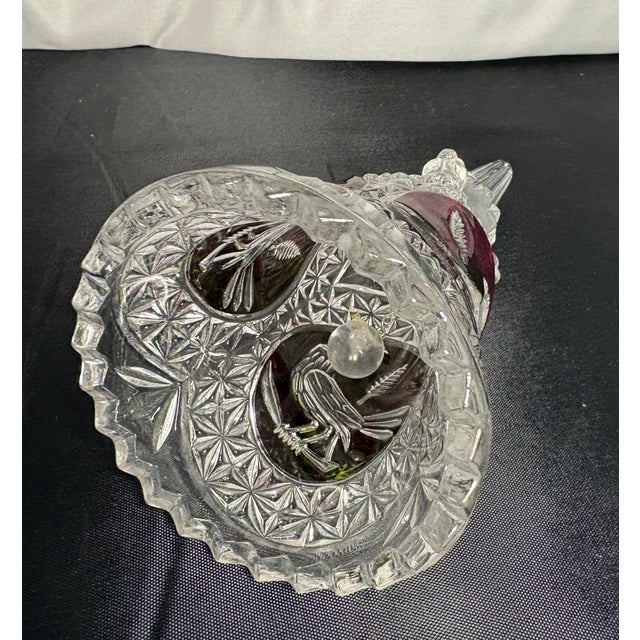 French Hofbauer Vintage "Byrdes Collection" 24% Lead Crystal Bell For Sale - Image 3 of 4