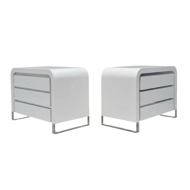 Mid-Century Modern Pair of Vladimir Kagan Nightstands For Sale - Image 3 of 12