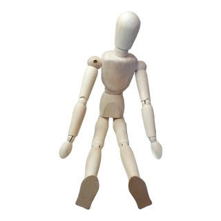 1980s Wooden Articulating Man Figurine For Sale