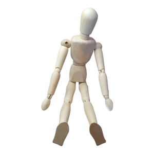 1980s Wooden Articulating Man Figurine
