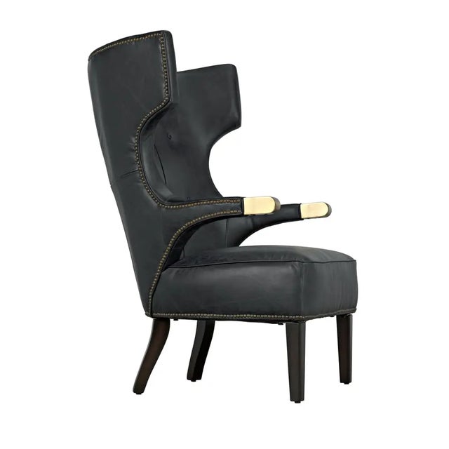 Not Yet Made - Made To Order NOIR Heracles Chair, Leather For Sale - Image 5 of 5