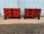 Mid 20th Century Vintage Asian Style Red Painted Iron Mounded Campaign Cedar Type Chests. A Pair For Sale - Image 11 of 12