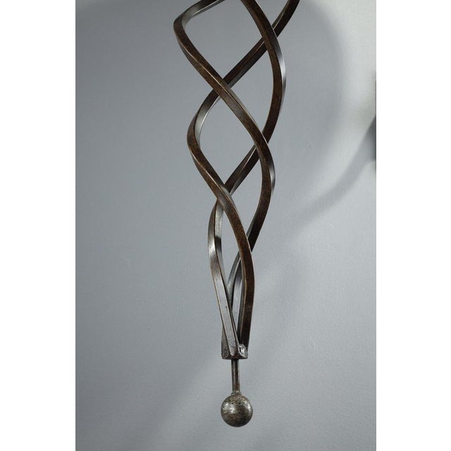 Art Deco Wrought Iron Sconces, 1989, Set of 2 For Sale - Image 14 of 15