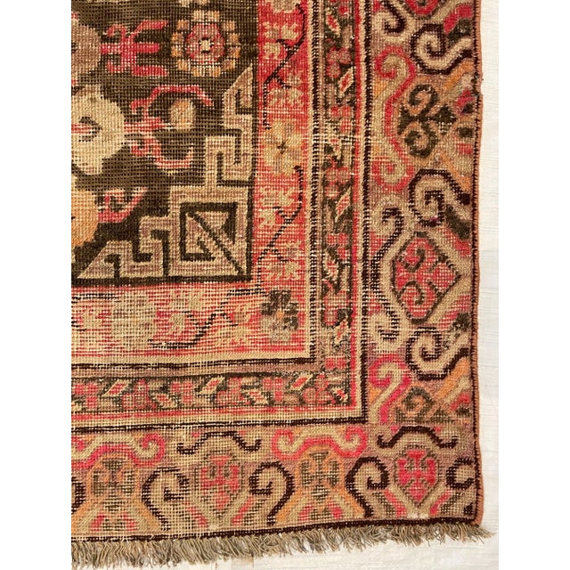 Traditional Early 20th Century Antique Khotan Samarkand Rug For Sale - Image 3 of 9