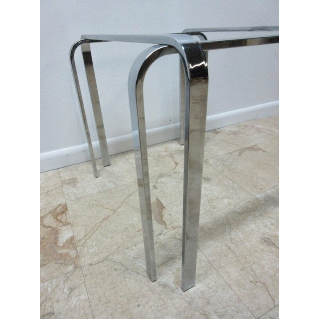 Metal Mid-Century Chrome 8-Legged Spider Milo Baughman Side Table Base For Sale - Image 7 of 11