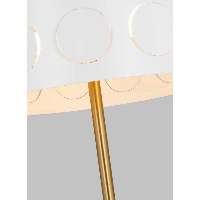 Mid-Century Modern Kate Spade by Visual Comfort Studio Dottie Desk Lamp, Burnished Brass For Sale - Image 3 of 5