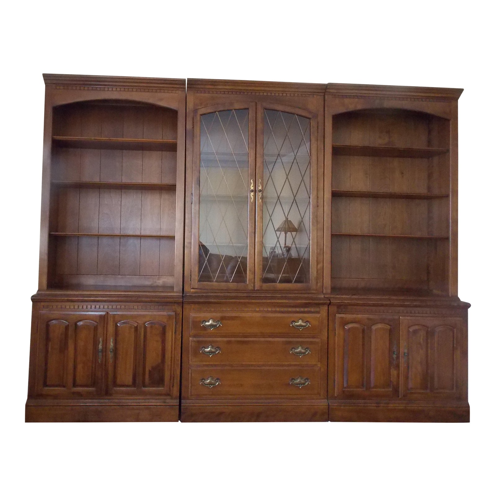 Ethan Allen Wall Unit Bookcase Chairish
