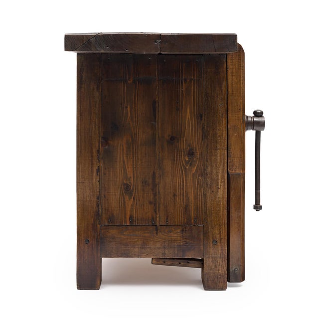 Mid 19th Century French Alps Chestnut Workbench, Circa 1850, Solid Wood For Sale - Image 5 of 9