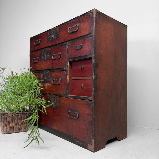 Wood Japanese Meiji Choba-Dansu Tansu, 1890s For Sale - Image 7 of 10