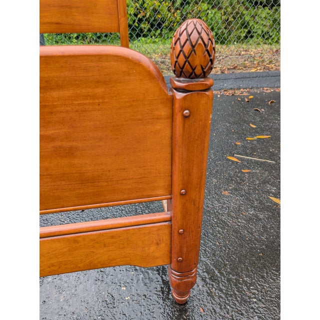 Vintage Cushman Style Colonial Maple Full-Size Bedframe For Sale - Image 10 of 10