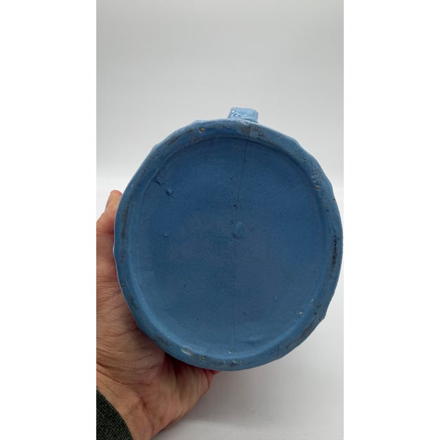 A Very Fine Antique English Victorian Blue Salt Glazed Stoneware Jug, Circa 1850's For Sale - Image 9 of 12
