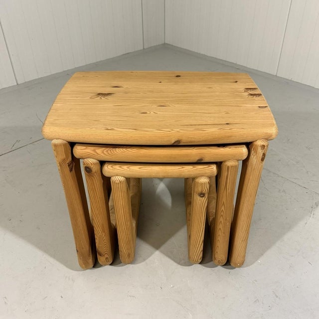 Pine Nesting Tables in the style of Rainer Daumiller, 1970s, Set of 3 For Sale - Image 12 of 18