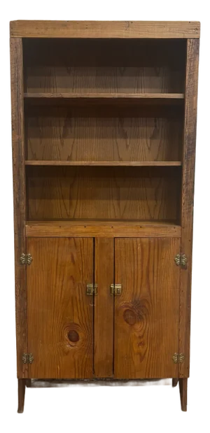 Vintage Primitive Style Pine Step Back Cupboard