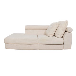 Roche Bobois Raw Silk Upholstered Chaise Lounge For Sale
