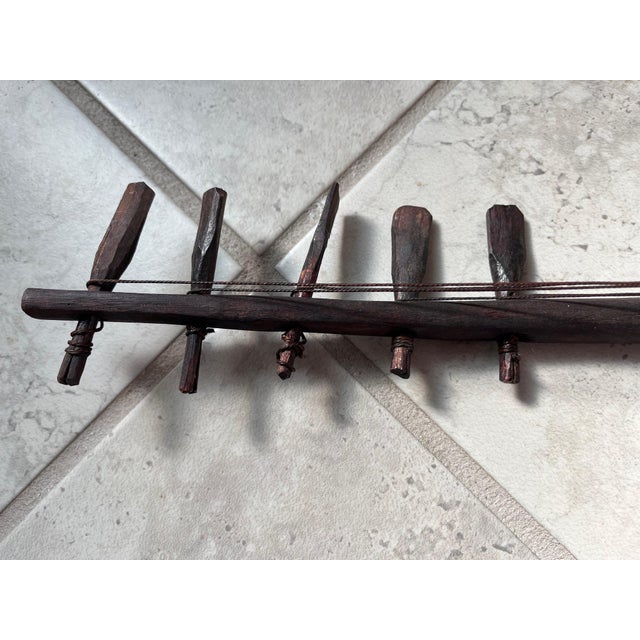 Late 19th Century Antique African Folk Art Adungu 5 String Gourd Harp From Kenya - Rare For Sale - Image 5 of 7