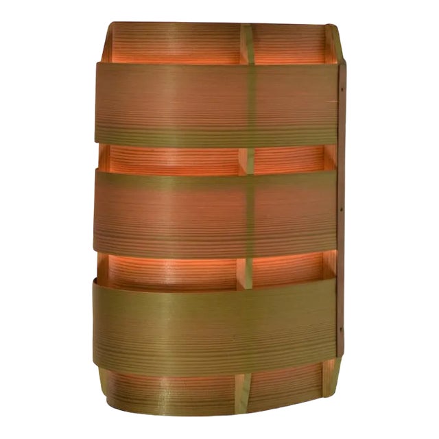 Pine Veneer V155 Sconce by Hans-Agne Jakobsson for Ellyset AB, Sweden, 1950s For Sale