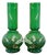 Antique Green Glass Vases, 1900s, Set of 2 For Sale