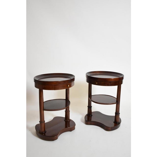 Kidney Ovale Flying Tables in Mahogany, Set of 2 For Sale - Image 6 of 6