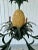 Vintage Tole Metal Pineapple Chandelier Light Fixture For Sale - Image 4 of 4