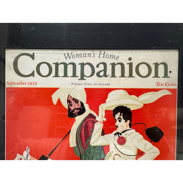 Original period front cover from the September 1933 issue of Woman's Home Companion, featuring Charlie Chaplin in his...