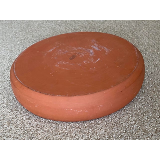 Vintage 1970s Bortner and Bortner Terracotta Chip and Dip Matte Terracotta With High Gloss Glaze Interior For Sale In Baltimore - Image 6 of 9