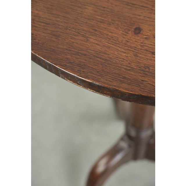 Brown Antique English Oak Side Table, 1700s For Sale - Image 8 of 11