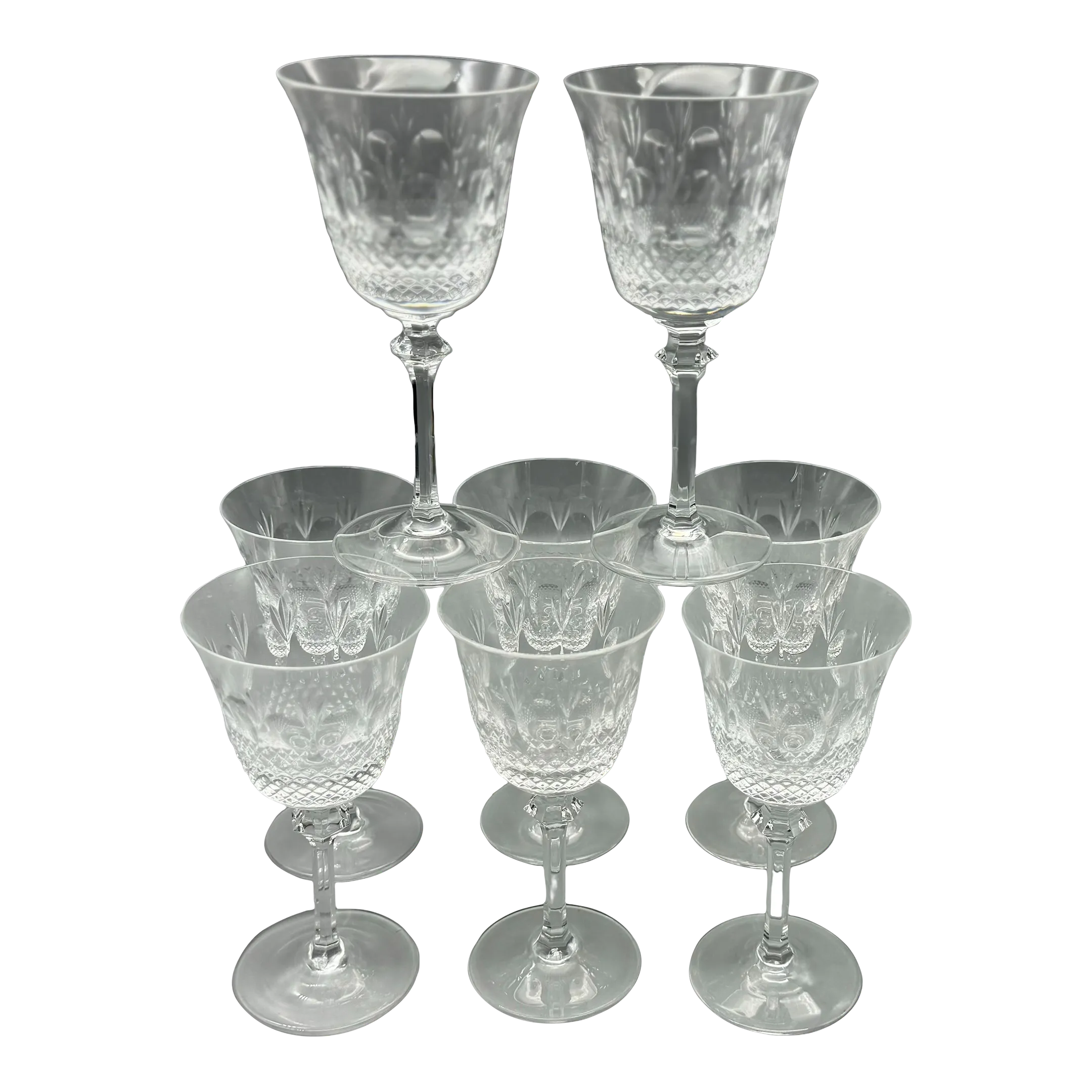 Vintage Mikasa Trianon Collection Hollywood Regency Style Crystal Wine  Glassware - Set of 8 | Chairish