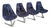 1960s Vladimir Kagan Sculpta Swivel Unicorn Chairs by Chromcraft Star Trek - Set of 4 For Sale