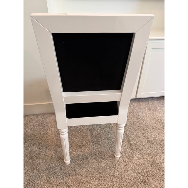 Early 21st Century Set of 6 Lacquered Wood Framed Dining Chairs For Sale - Image 5 of 6