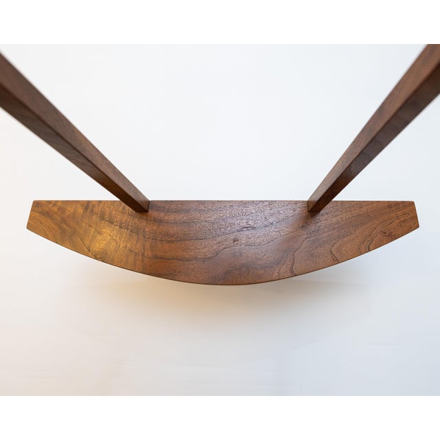 Wood 1960s Mid-Century Sculptural Studio Craft Solid Walnut Wall Shelf For Sale - Image 7 of 9