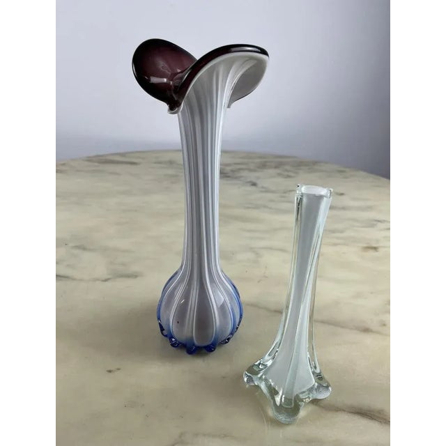 Small Italian Vases in Murano, 1970, Set of 2 For Sale - Image 9 of 12