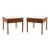 Pair of Florence Knoll for Knoll Walnut & White Laminate Vintage Side End Tables For Sale