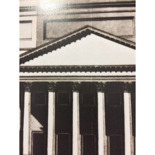 Paper Vintage 80s Architecture Rendering Poster “East Front of Capitol” 1819 by C. A. Busby For Sale - Image 7 of 10